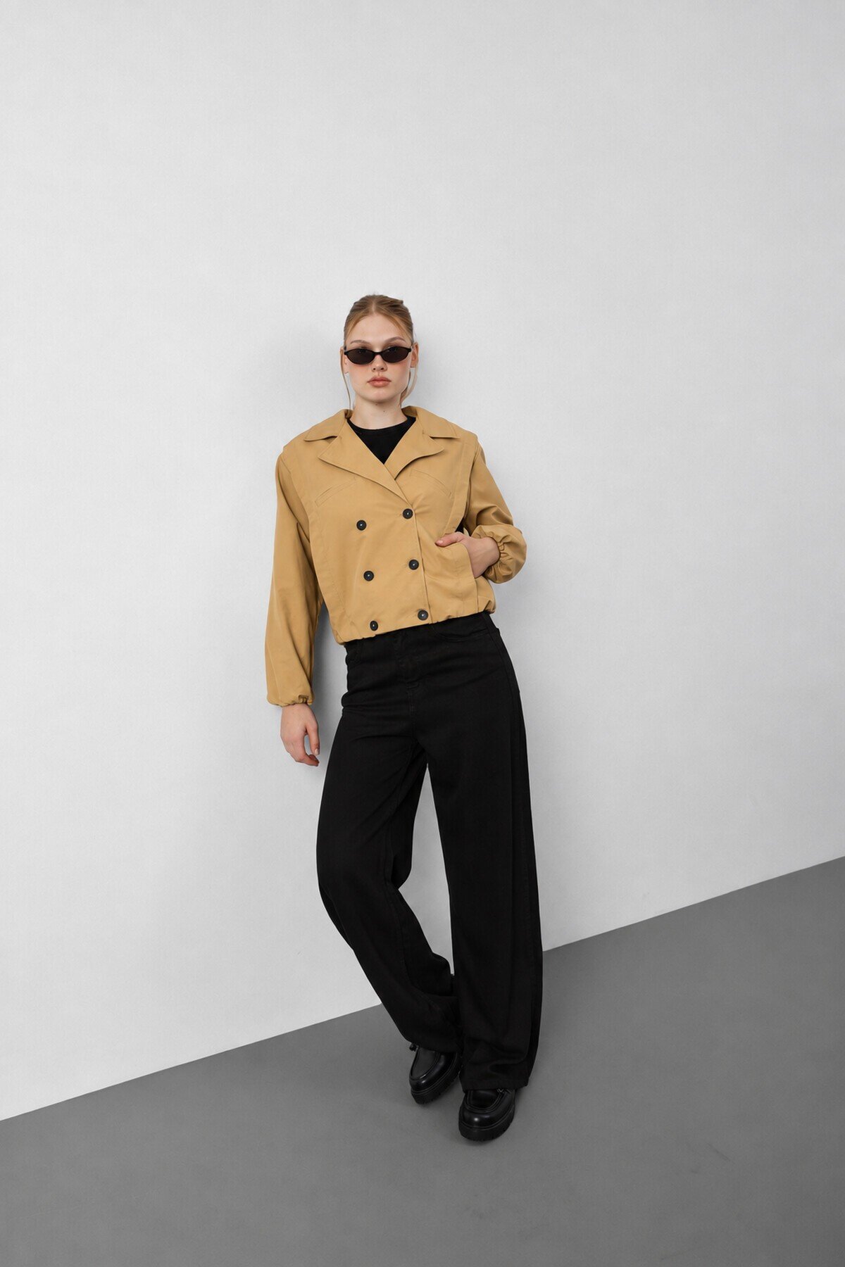 Kadın Camel Premium Bomber Trençkot E26-CON2094